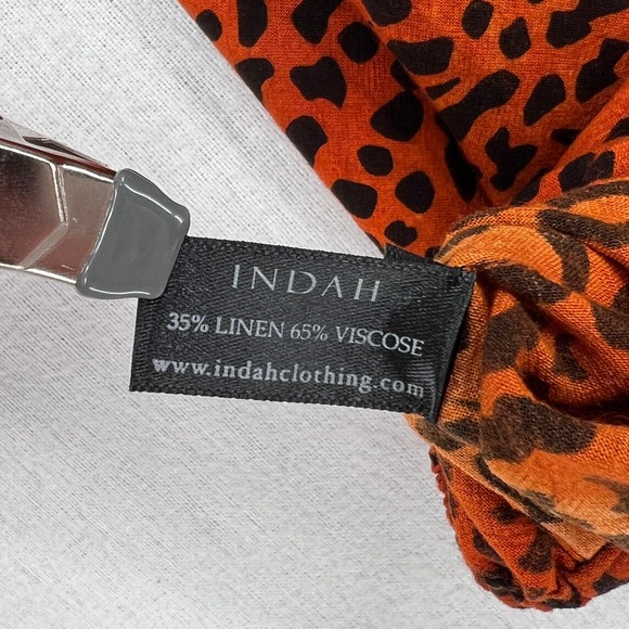 INDAH Gemma Tube Top Womens Small Medium Orange Black Cheetah Animal Print NWT - Picture 13 of 16